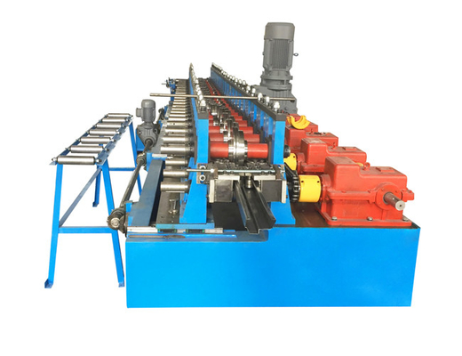 Galvanized Steel Metal Door Frame Roll Forming Machine With Gear Box Transmission